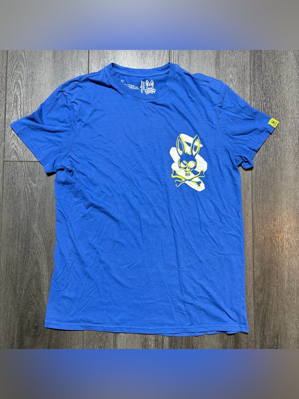 Psycho Bunny Short Sleeve Graphic Tee T Shirt Blue Men’s Size Large